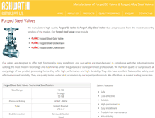 Tablet Screenshot of forgedvalves.ashwathi.com